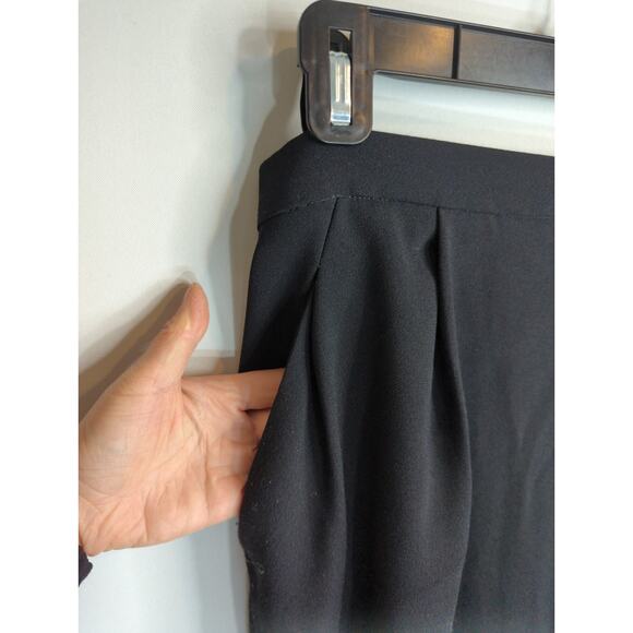 Zara Black Trouser Pants Women's Medium Pleated High Waisted Corpcore Career - Picture 5 of 12